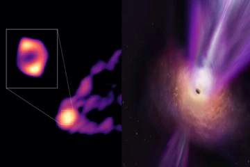 முதன்முதலாக கைப்பற்றப்பட்ட கருந்துளை வெளியேற்றும் ஜெட் விமானத்தின் புகைப்படம் வைரல்!