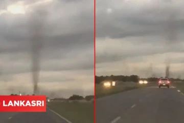 சூறாவளி போல் தெரிந்த காட்சியால் குழப்பமடைந்த வாகன ஓட்டிகள்: பின்னர் தெரியவந்த உண்மை