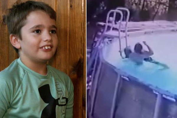 நீச்சல் குளத்தில் உயிருக்கு போராடிய தாய்! ஓடிவந்து காப்பாற்றிய 10 வயது சிறுவன் | Boy Saves Mom From Swimming Pool Viral Video