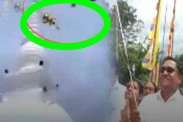 கோபுர கலசத்தை உடைத்த எம்பி!