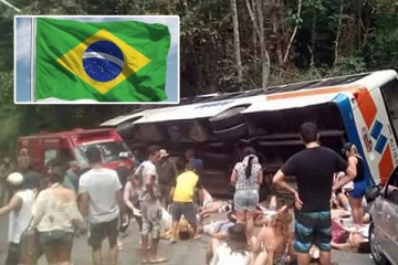 பிரேசிலில் பயங்கரமான பேருந்து விபத்து: 20க்கும் மேற்பட்டோர் உயிரிழப்பு