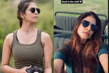 சிறுத்தை தேடல்!! காட்டுக்குள் கேமராவுடன் நடிகை மாளவிகா மோகனன்..