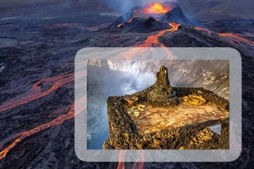 எரிமலையின் விளிம்பில் உள்ள 700 ஆண்டுகள் பழமையான விநாயகர் சிலை