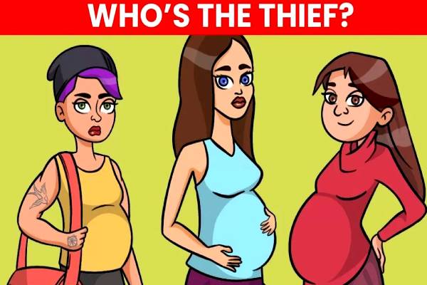 IQ Test: கர்ப்பிணி வேடத்தில் தப்பிச் செல்லும் திருட்டு பெண்.. புதிரை தீர்க்க முடியுமா? | Brain Teaser Iq Test Spot Who Is The Thief