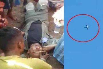 மின்சார கம்பியில் சிக்கிய விமானி