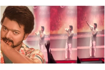 ரசிகர்களை பார்த்து மாஸா Fly Kiss கொடுத்த விஜய் - இணையதளத்தில் தெறிக்க விடும் ரசிகர்கள்..!