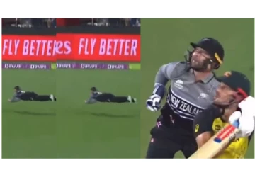 Wow... - மின்னல் வேகத்தில் பறந்து பிடித்த சூப்பர் கேட்ச் - தெறிக்க விட்ட க்ளென் பிலிப்ஸின் வைரல் வீடியோ..!