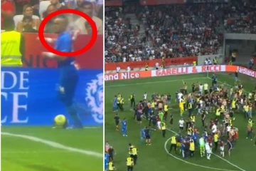 அதிரடியாக நுழைந்து வீரர்களை தாக்க முயன்ற ரசிகர்கள்.. பிரான்ஸ் The Ligue 1-ல் பரபரப்பு! வெளியான முழு வீடியோ