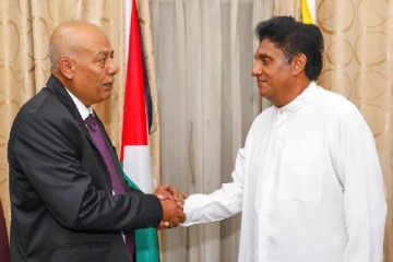 பலஸ்தீன தூதுவரைச் சந்தித்த எதிர்க்கட்சித் தலைவர் சஜித் பிரேமதாச