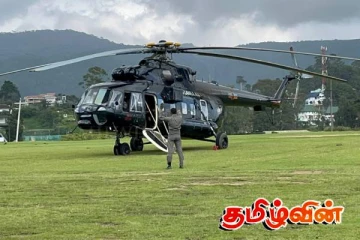 நுவரெலியாவில் வானூர்தி ஊடாக அத்தியாவசியப் பொருட்கள் அனுப்பி வைப்பு