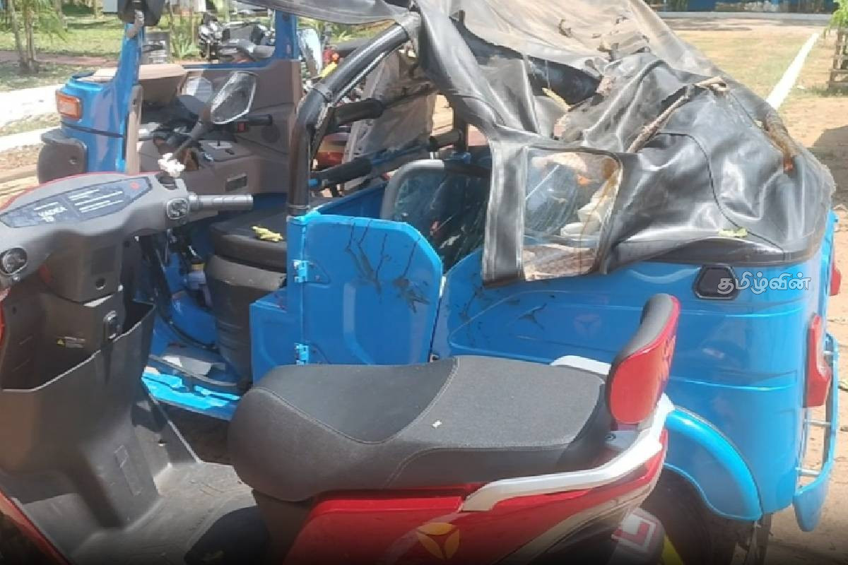 கந்தளாயில் வாகன விபத்து: சிறுவர்கள் உட்பட ஏழு பேர் காயம் | Three Wheeler And Motorcycle Accident 7 Injured