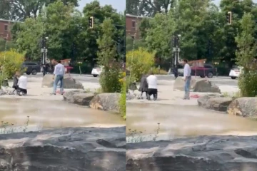 கனடாவின் மொன்றியலில் பிள்ளைகள் கண் முன்னே தந்தையைத் தாக்கிய நபர்