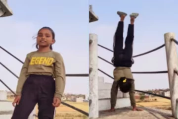 72 படிகளை கைகளாலே கடந்து காட்டிய சிறுமி - வைரல் காணொளி