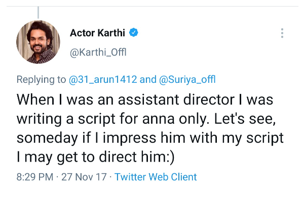இயக்குனராக நடிகர் கார்த்தி.. ஹீரோ யார் தெரியுமா | Karthi To Direct Surya