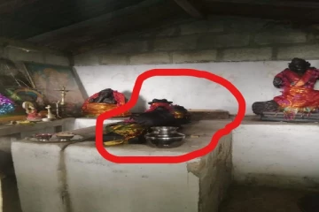 இந்துக்களின் புனித விரதநாளில் முருகப்பெருமானை கிளப்பிச்சென்ற திருடர்கள் (படங்கள் இணைப்பு)