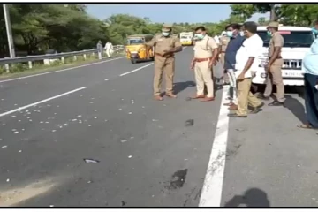 கண்டெய்னர் லாரி மோதி ஒரு குடும்பத்தை சேர்ந்த 4 பேர் மரணம்!