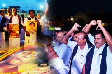 சென்னை பெசன்ட் நகர் கடற்கரையில் இடம்பெற்ற முள்ளிவாய்க்கால் நினைவேந்தல்