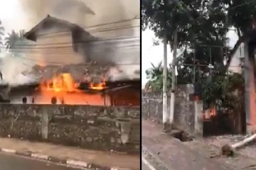 எரிக்கப்பட்ட நாடாளுமன்ற உறுப்பினரின் வீட்டை புனரமைக்கும் மக்கள்(படங்கள்)