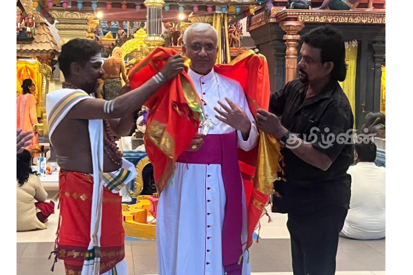 சுவிட்சர்லாந்து ஞானலிங்கேச்சுரர் ஆலயத்திற்கு விஜயம் செய்த மன்னமார் மாவட்ட ஆயர் | Visit Of The Lord Of Mannamar District To Bern