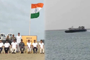 இந்திய - இலங்கை கடல் எல்லையை ஆய்வு செய்த மத்திய பாதுகாப்புத் துறை அமைச்சர்