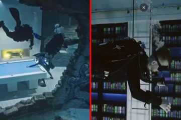 இனி நீச்சல் குளத்திற்குள்ளேயே வாழ்க்கையை வாழலாம் - துபாயில் சாதனை!! பிரமாண்ட நீச்சல் குளம் அமைப்பு!