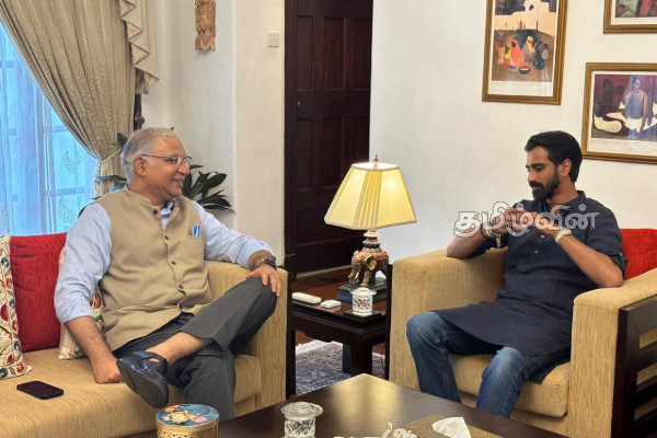 இலங்கை மீண்டெழ இந்தியா தொடர்ந்து உதவிகள் வழங்கும் : ஜீவனிடம் சந்தோஷ் உறுதி | Santosh Promises To Jeevan இலங்கை மீண்டெழ இந்தியா தொடர்ந்து உதவிகள் வழங்கும் : ஜீவனிடம் சந்தோஷ் உறுதி | Santosh Promises To Jeevan