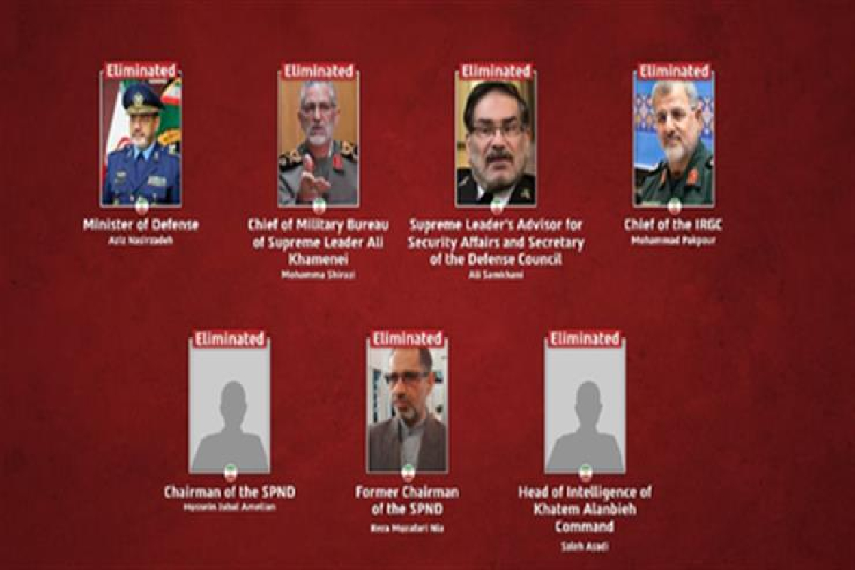 இஸ்ரேல் தாக்குதலில் முக்கிய ஏழு தளபதிகள் பலி : உறுதிப்படுத்தியது ஈரான் | Iran Confirms The Death Of Seven Commanders