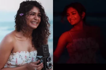 மிட் நைட் போட்டோஷூட்!! பீச்சில் மினுக்கும் நடிகை அதிதி சங்கர்...