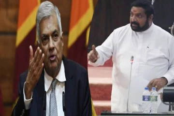 நாடாளுமன்றத்தில் கடும் வாக்குவாதத்தில் ஈடுபட்டுள்ள ரணில் மற்றும் வடிவேல் சுரேஷ்