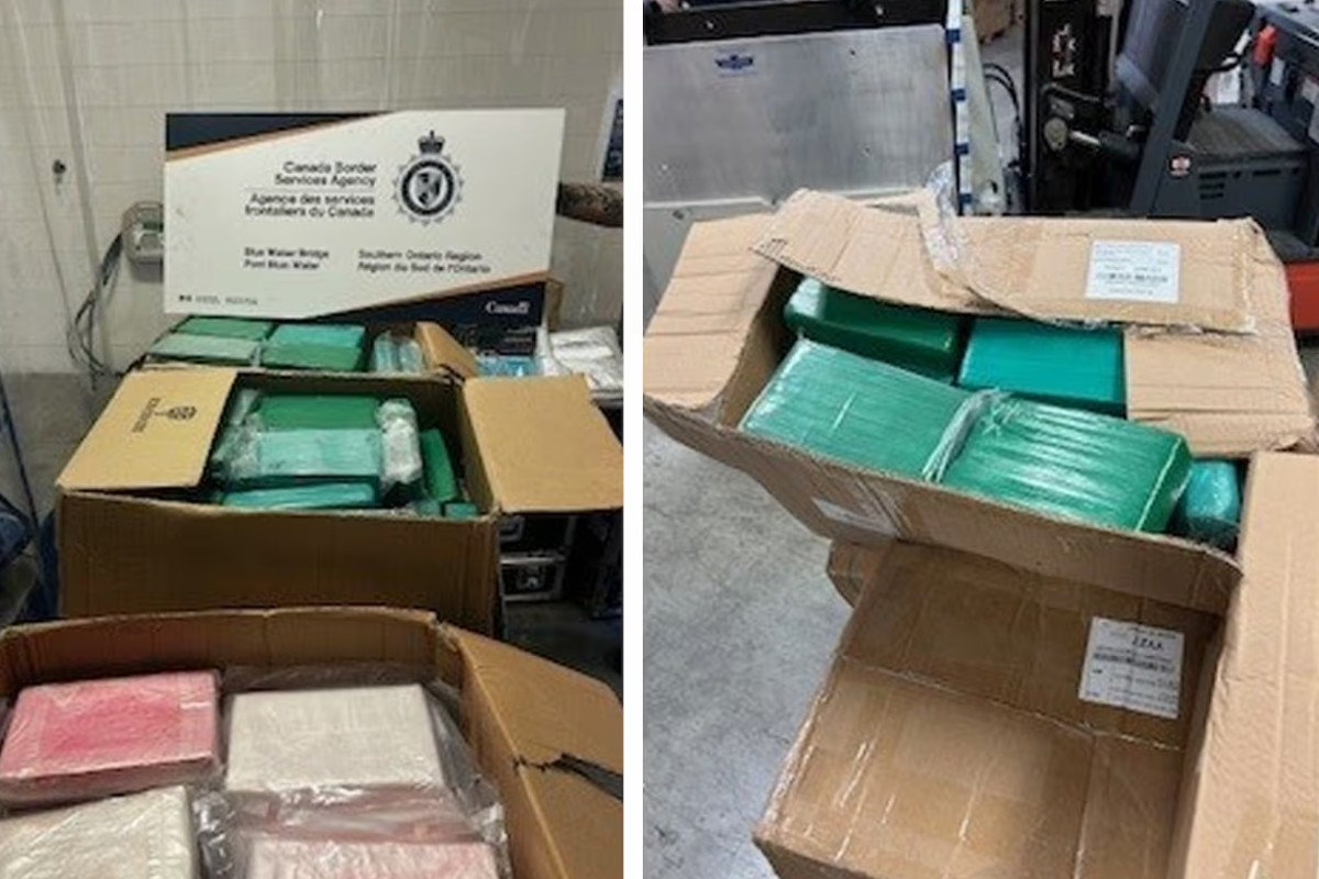 கனடா எல்லையில் 100 கிலோ கொகேய்ன் பறிமுதல் | Two People Arrested After Border Officers Cocaine