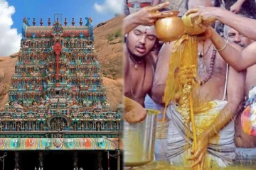 திருப்பரங்குன்றம் மலை மேல் குமரனுக்கு வேல் எடுக்கும் திருவிழா