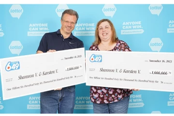 கனேடிய தம்பதியருக்கு லொட்டரியில் அடித்த இரட்டை அதிர்ஷ்டம்