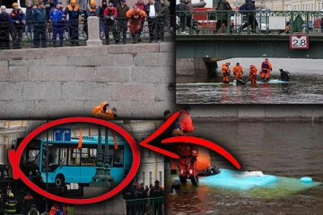 பயணிகளுடன் ஆற்றில் கவிழ்ந்த பேருந்து: வைரலாகும் காணொளி