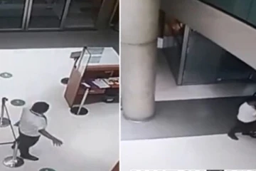 வந்திருக்கும் பெண் ஒரு ஆவி என தெரியாமல் வரவேற்ற மருத்துவமனை ஊழியர்: ஒரு திகில் காட்சி