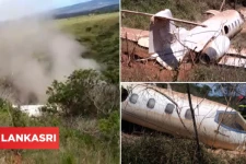 கொரோனா நோயாளியை ஏற்றிச்சென்ற விமானம் விபத்துக்குள்ளாகி தீப்பற்றி எரிந்த பயங்கரம்! வெளியான பரபரப்பு வீடியோ