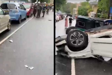 தென்னிலங்கையில் பாரிய விபத்து- மோதித்தள்ளப்பட்ட 20 வாகனங்கள்!