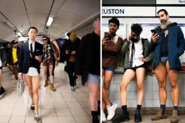 லண்டன் சுரங்கப்பாதையில் கால்சட்டை இல்லாமல் பயணம் செய்த பயணிகள்: வைரல் புகைப்படங்கள்