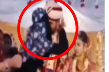 மாப்பிளையை திடீரென்று கட்டிப்பிடித்த பெண்....புர்காவை விலக்கி பார்த்த மணப்பெண்ணுக்கு காத்திருந்த ஷாக்!