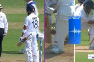 சர்ச்சைக்குள்ளான கோலியின் விக்கெட்: பேட்டால் தரையை ஓங்கி அடித்தார்