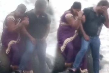 மம்மி மம்மி என்று கதறிய மகள்... கடல் அலையில் அடித்துச் செல்லப்பட்ட தாய்