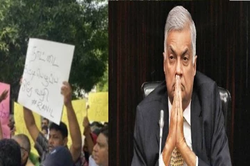 'GO HOME GOTA' வை தொடர்ந்து தற்போது வைரலாகும் 'GO HOME RANIL'...தொடங்கியது புதிய போராட்டம்