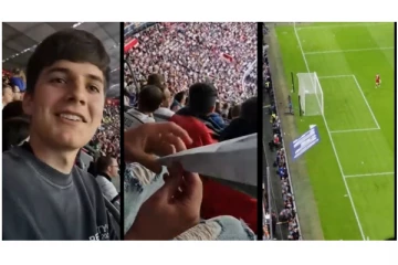 Look at this Goal... - உலக கால்பந்து மைதானத்தில் சிறுவன் எறிந்த காகித ராக்கெட் அடித்த கோல் - வைரலாகும் வீடியோ...!