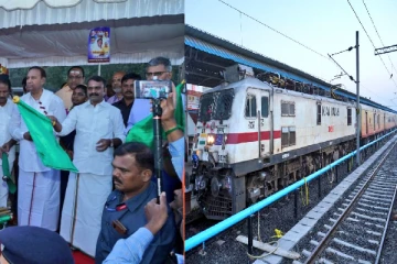 நிக்காமல் சென்ற தேஜஸ் ரயில் இன்று முதல் தாம்பரத்தில் நின்று சென்றது