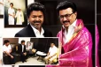 தமிழக முன்னாள் முதல்வர் ஸ்டாலினை பொன்னாடை போத்தி கௌரவித்த விஜய்!