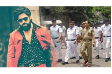 ‘KGF - 2’ ராக்கி பாய் ஸ்டைலில் விழிப்புணர்வை ஏற்படுத்திய கர்நாடகா போலீஸ் - வைரலாகும் புகைப்படம்