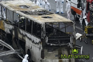 இஸ்ரேலில் இலங்கையர்கள் பயணித்த பேருந்தில் தீ விபத்து