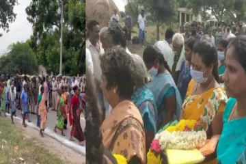 மாணவியின் உடலுக்கு அஞ்சலி செலுத்த குவியும் ஊர் பொதுமக்கள்