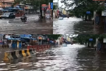 சென்னையில் நேற்று இரவு கொட்டி தீர்த்த மழை - வெள்ளத்தில் மிதந்த கார்கள்