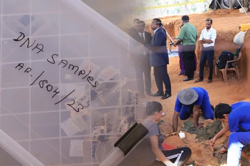 கொக்குத்தொடுவாய் மனித புதைகுழியிலிருந்து அகழ்ந்தெடுக்கப்பட்ட மனித எச்சங்கள்