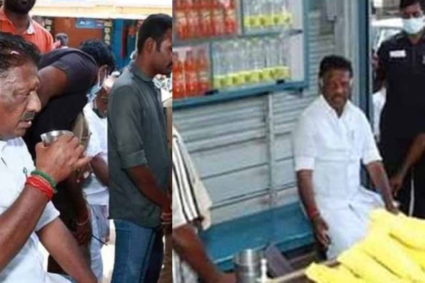 இறுதி பிரச்சாரத்தில் பேக்கரியில் டீ குடித்து ரிலாக்ஸ் செய்த ஓபிஎஸ்! | Ops Relaxed Drinking Tea Bakery Final Campaign இறுதி பிரச்சாரத்தில் பேக்கரியில் டீ குடித்து ரிலாக்ஸ் செய்த ஓபிஎஸ்! | Ops Relaxed Drinking Tea Bakery Final Campaign